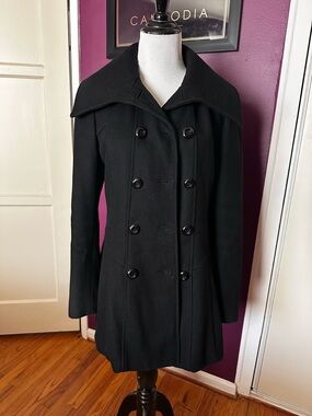 Guess Women's Double-Breasted Wool Blend Coat M